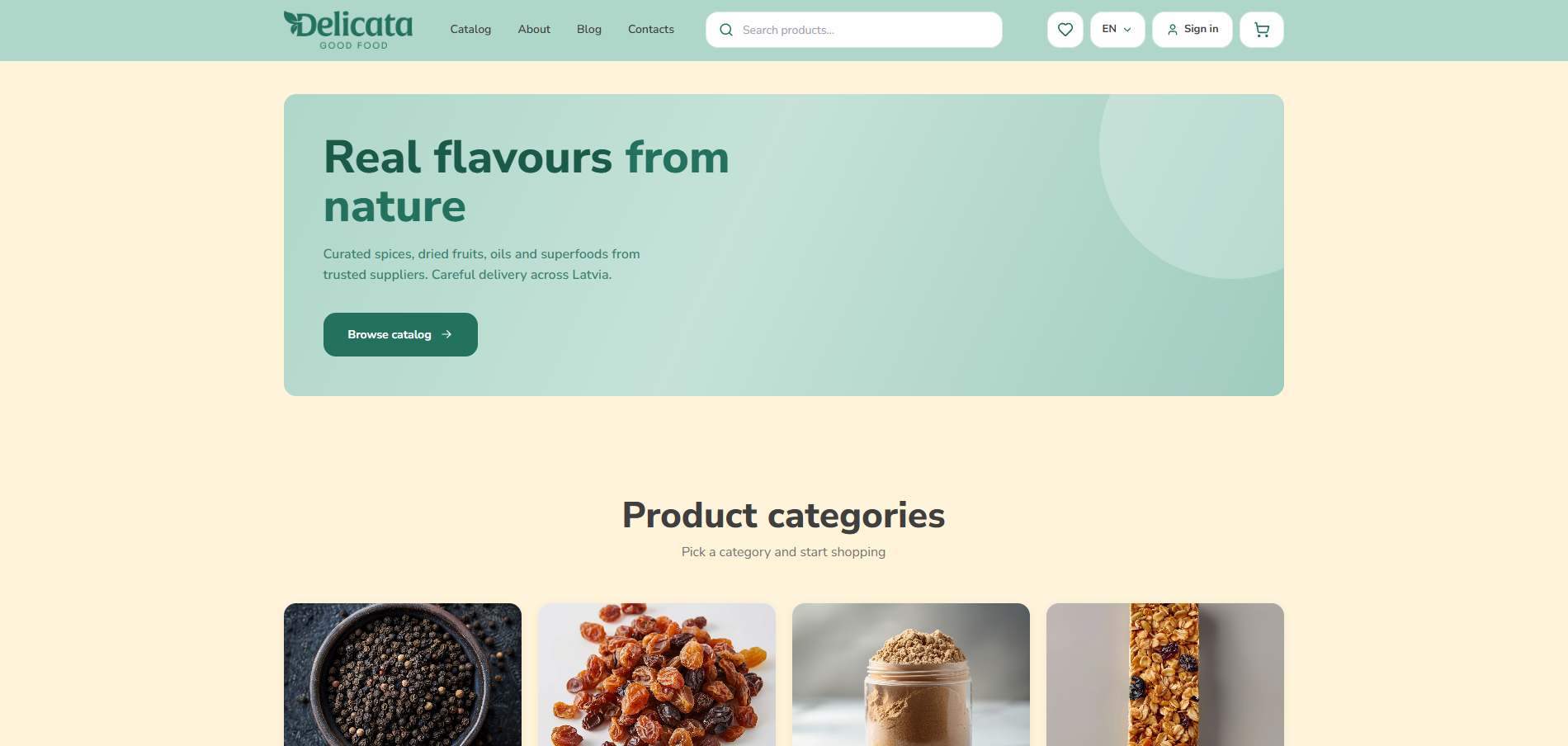 Delicata — Online Food Store